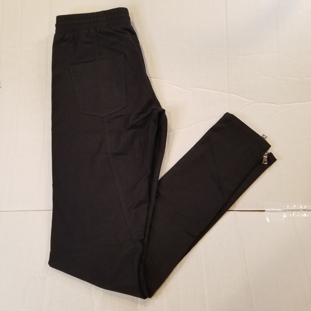 Richie Le Collection Pants Size S / Small Elastic Waistband Men's Black